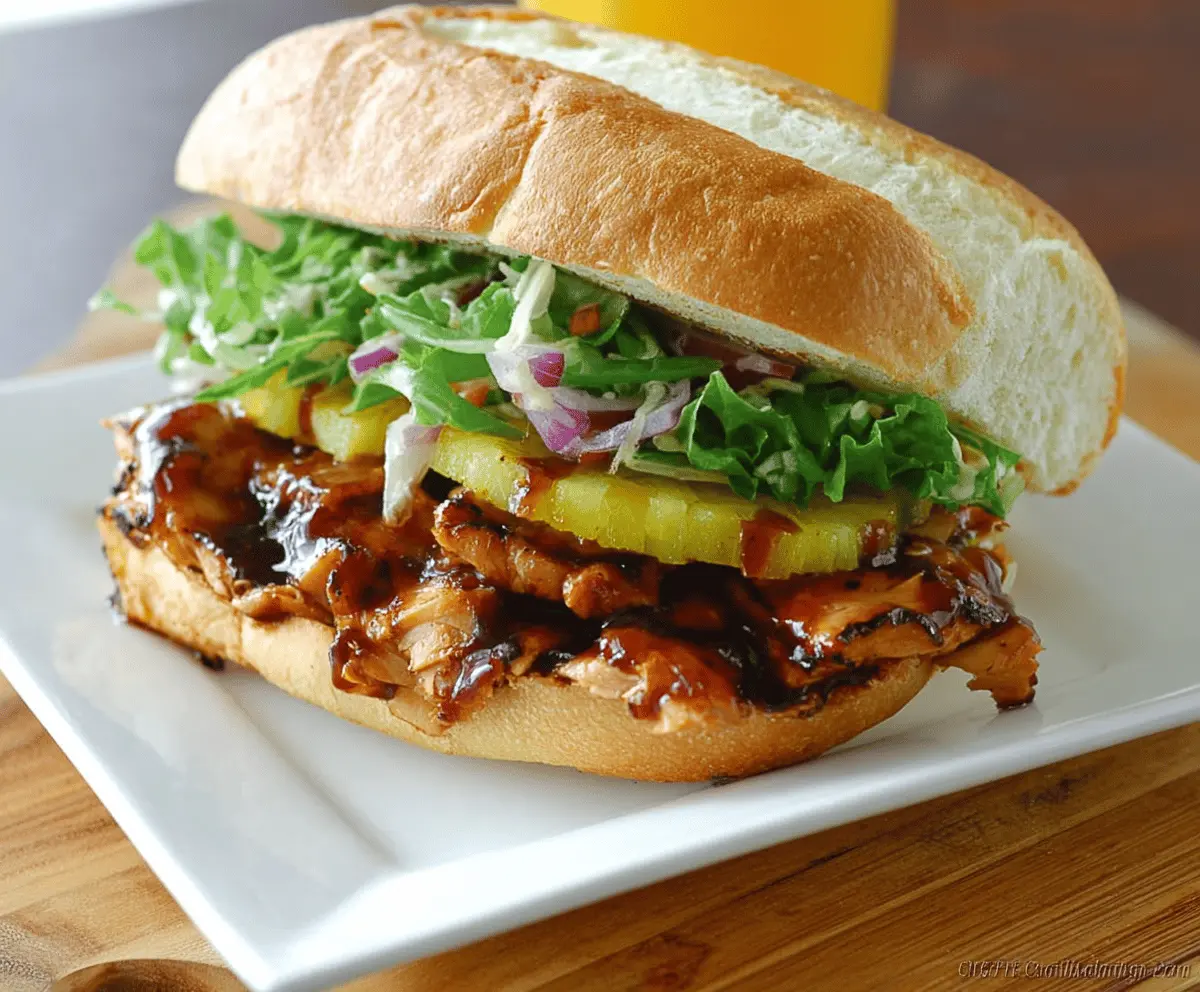 Easy Hawaiian Teriyaki Chicken Sandwich Recipe