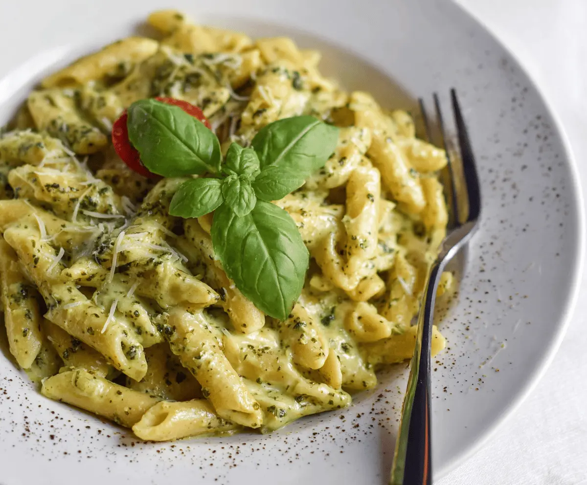 Easy Creamy Pesto Pasta in 10 Minutes
