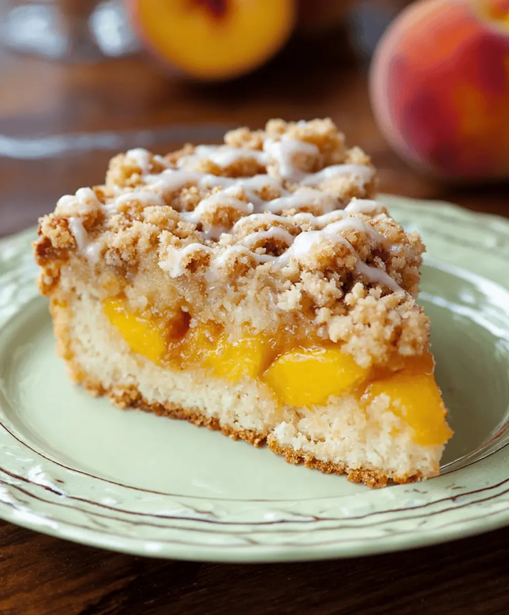 Southern Peach Crumb Cake Recipe with Sweet, Buttery Crumble