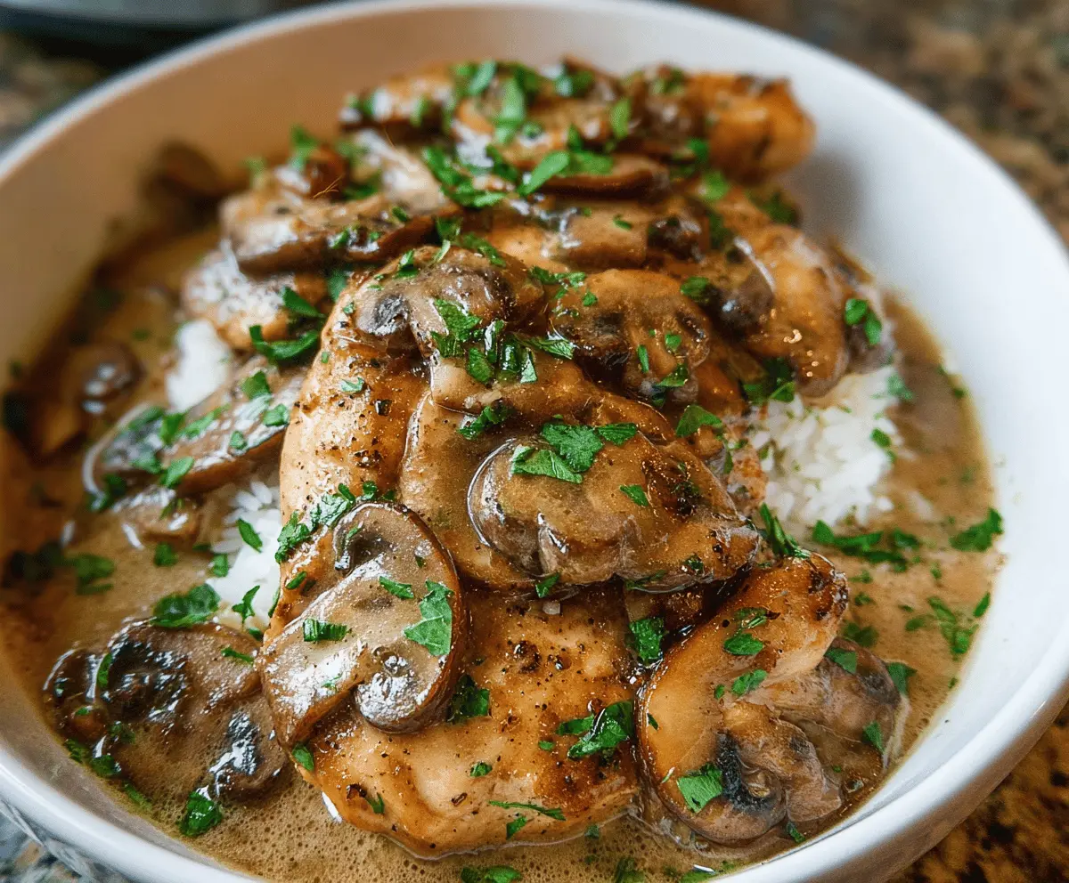 Easy Slow Cooker Chicken Marsala Recipe