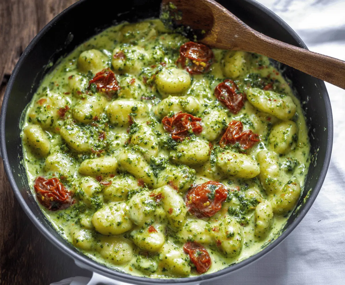 Easy Creamy Pesto Gnocchi Recipe