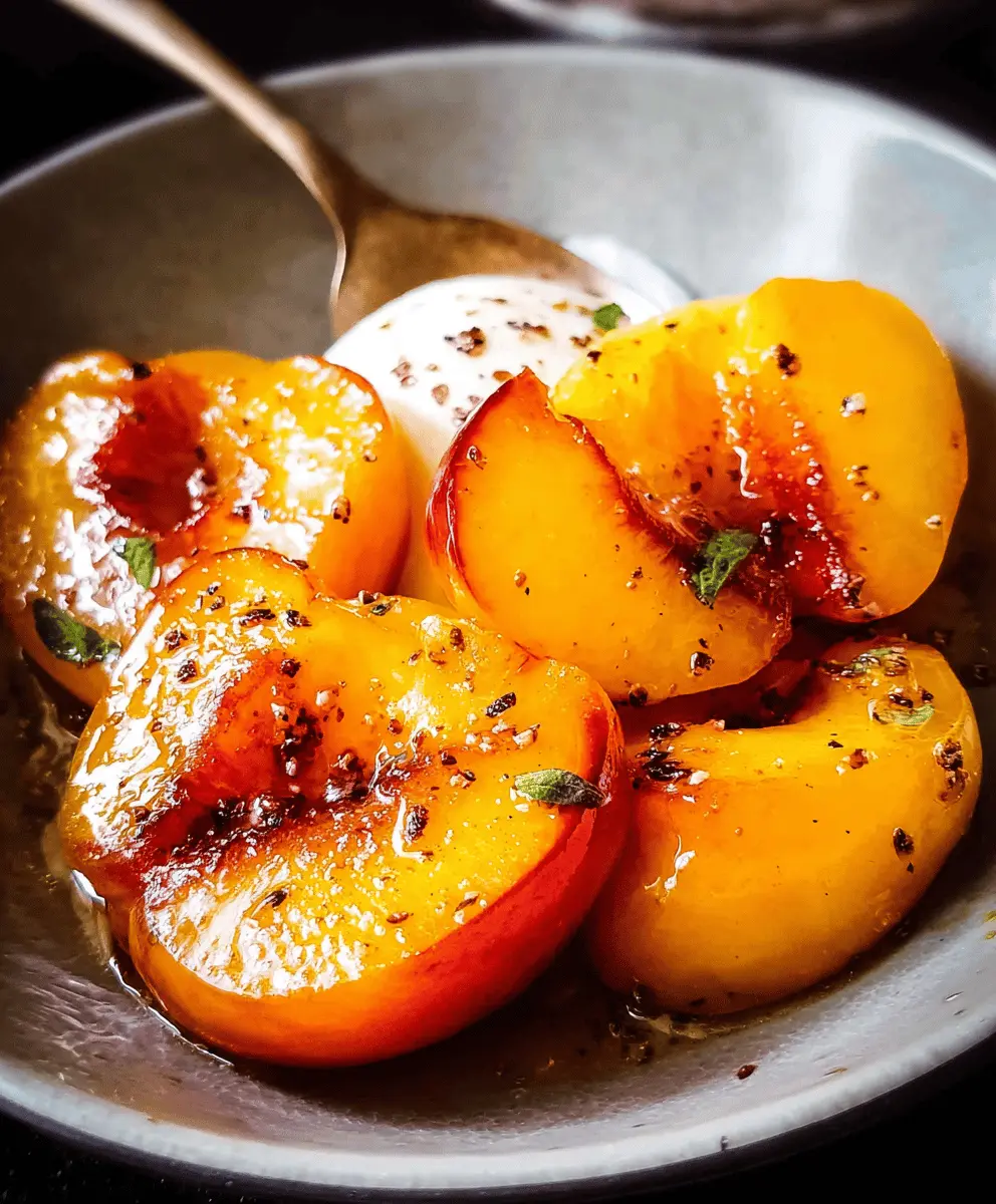 Easy Pan Fried Peaches Recipe with Honey Glaze