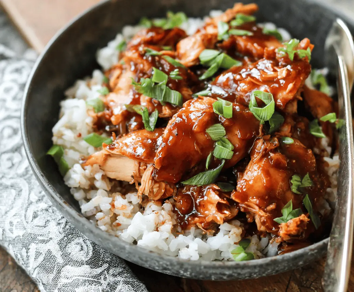 Easy Crock Pot Bourbon Chicken Recipe