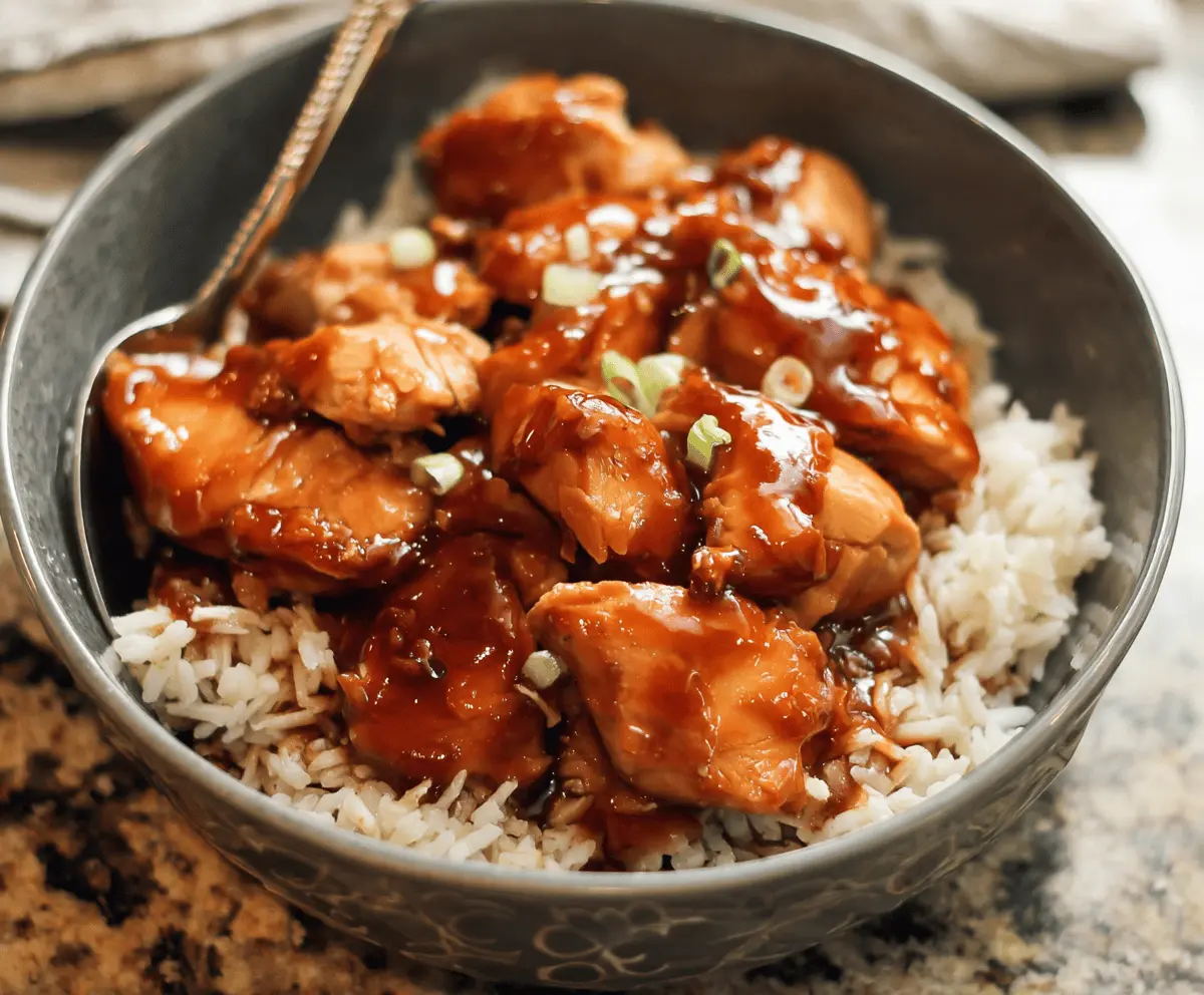 Easy Crock Pot Bourbon Chicken Recipe