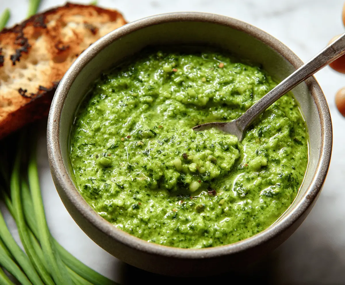 Easy Garlic Scape Pesto Recipe for Spring