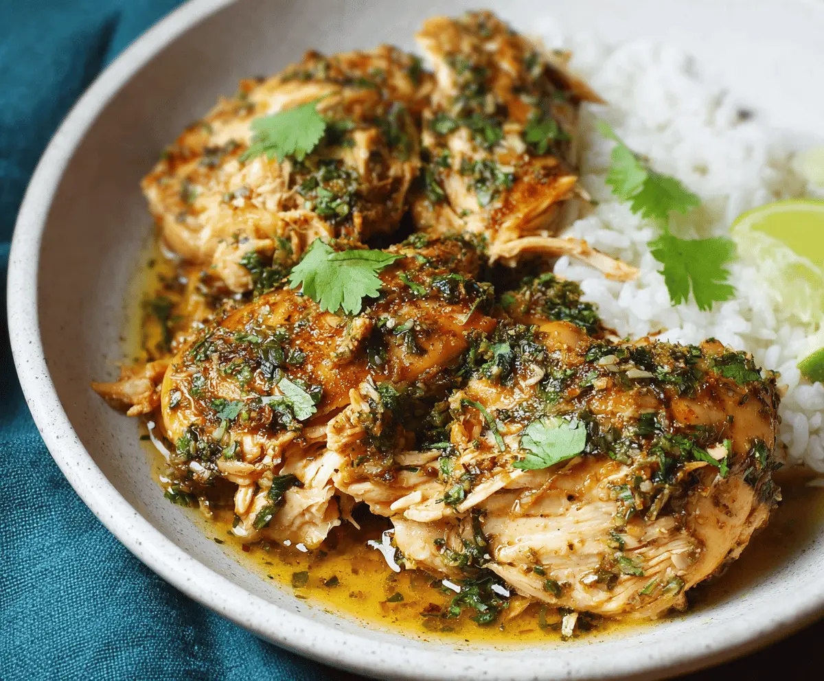 Easy Crock Pot Cilantro Lime Chicken Recipe