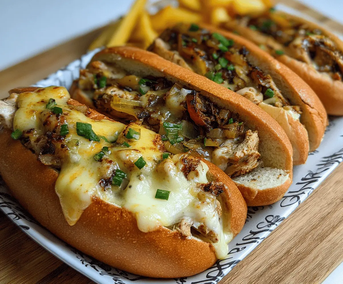 Easy Chicken Cheese Steak Sandwich Recipe