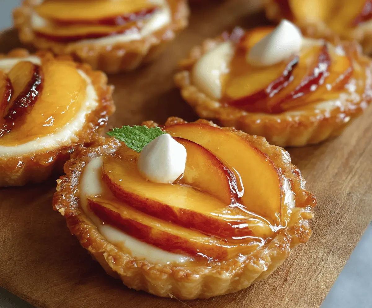 Mini Peach And Cream Cheese Tarts