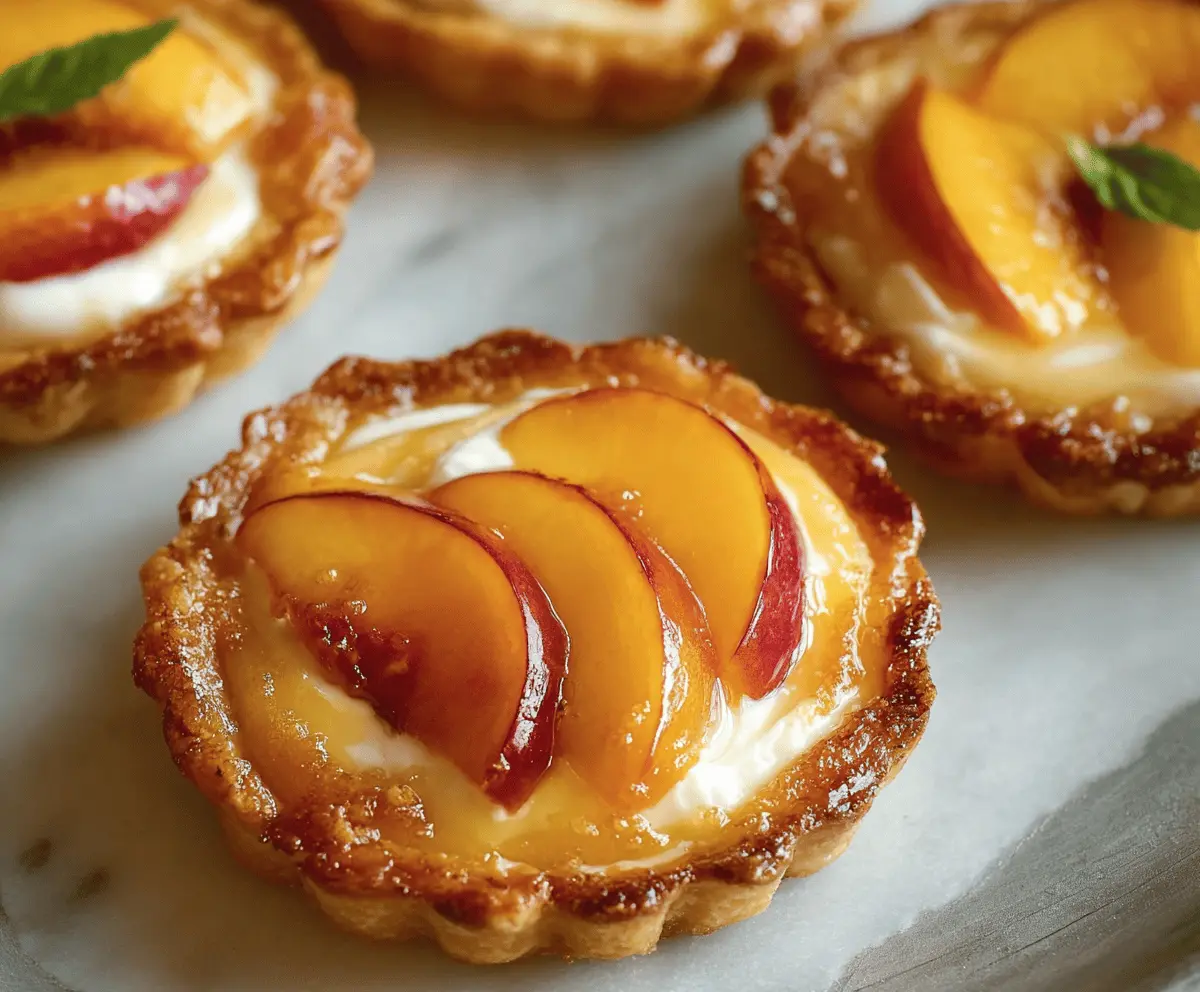 Mini Peach And Cream Cheese Tarts