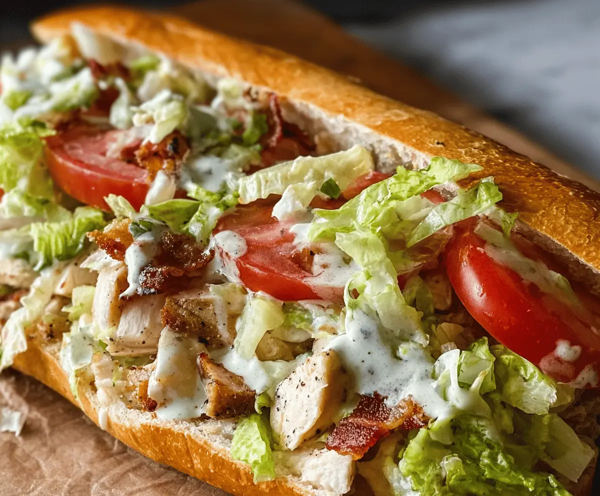 Chopped Chicken Bacon Ranch Sub