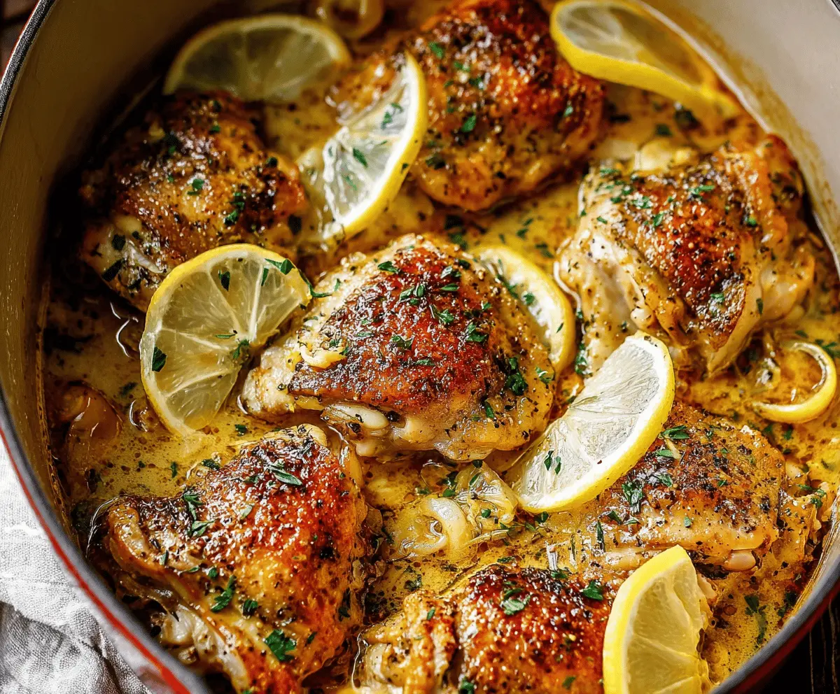 Crock Pot Lemon Garlic Butter Chicken Thighs