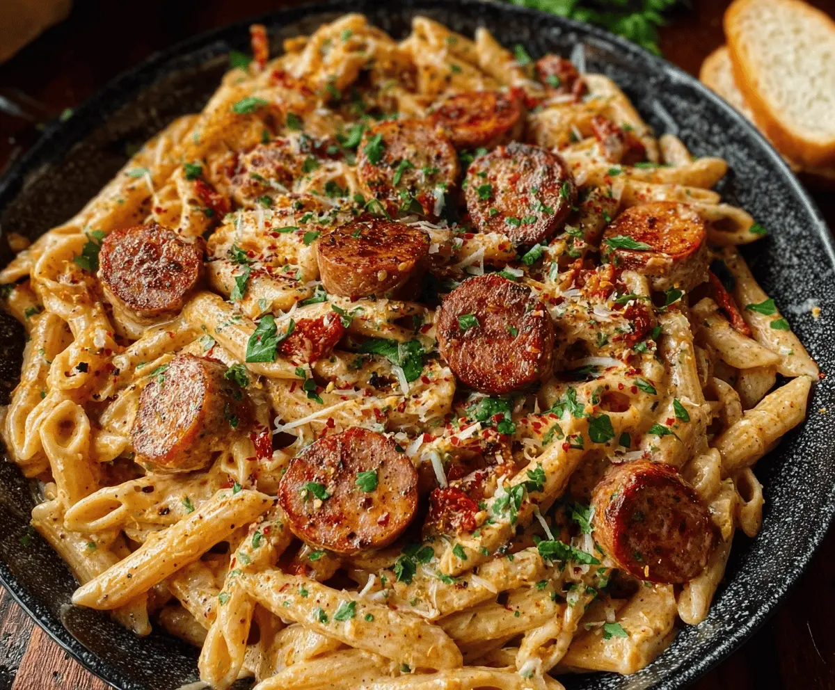 Creamy Cajun Sausage Pasta