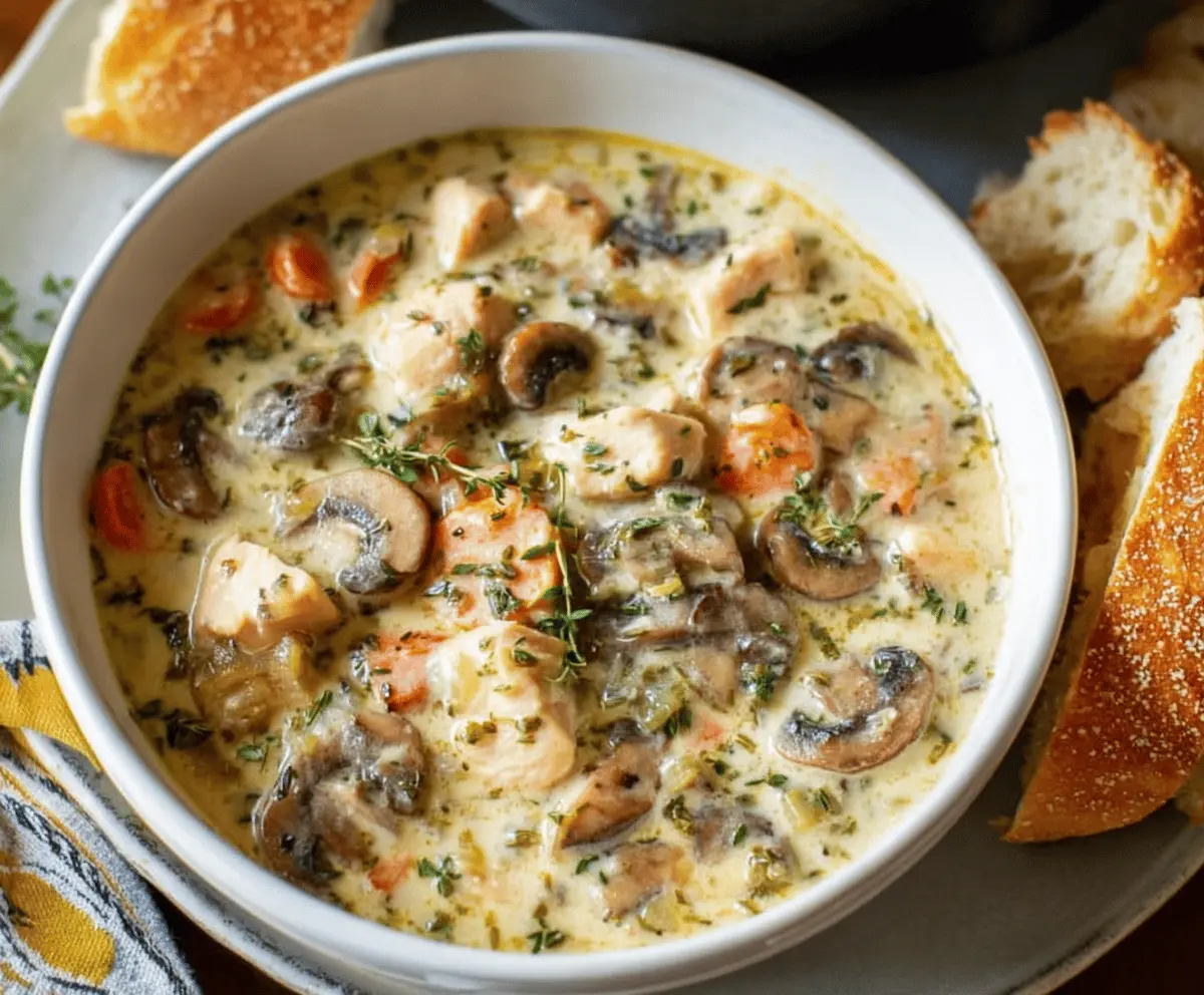 Creamy Chicken and Mushroom Stew