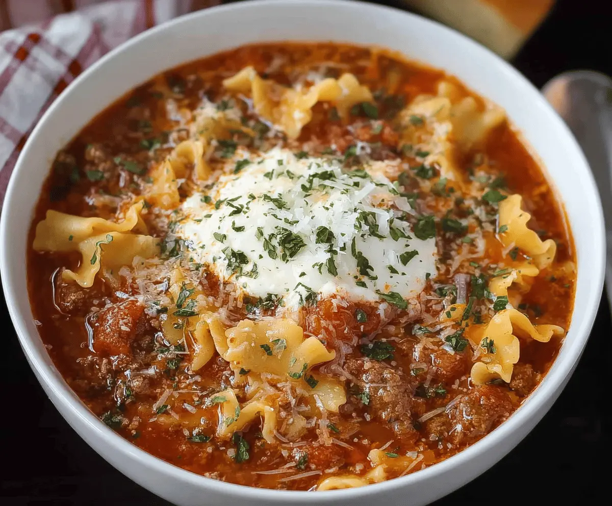 Crockpot Lasagna Soup Recipe