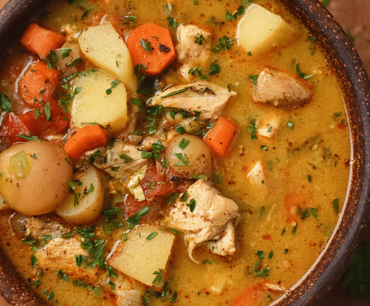 Hearty Chicken Stew with Fresh Vegetables