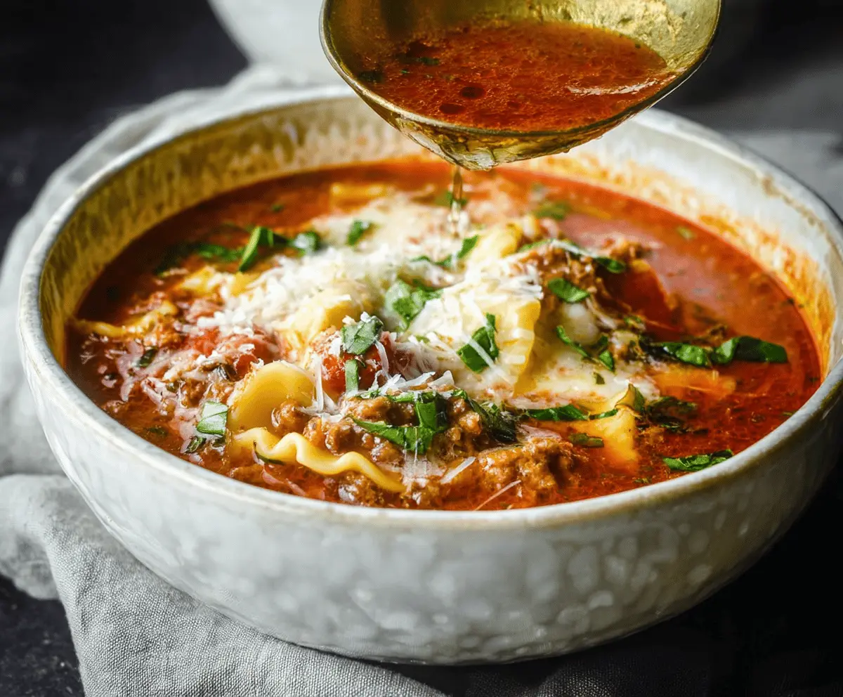 High Protein Lasagna Soup
