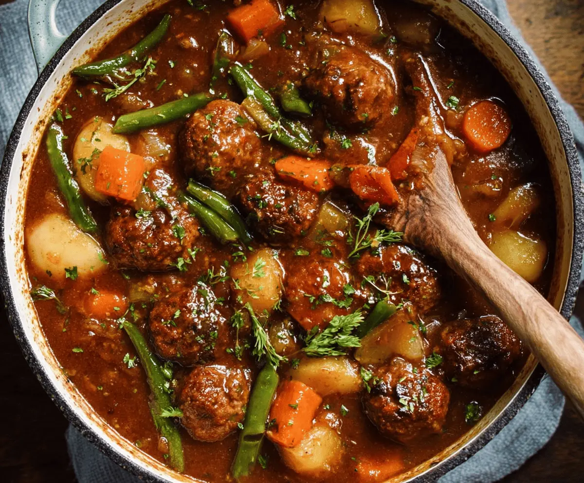 One-Pot Meatball Stew