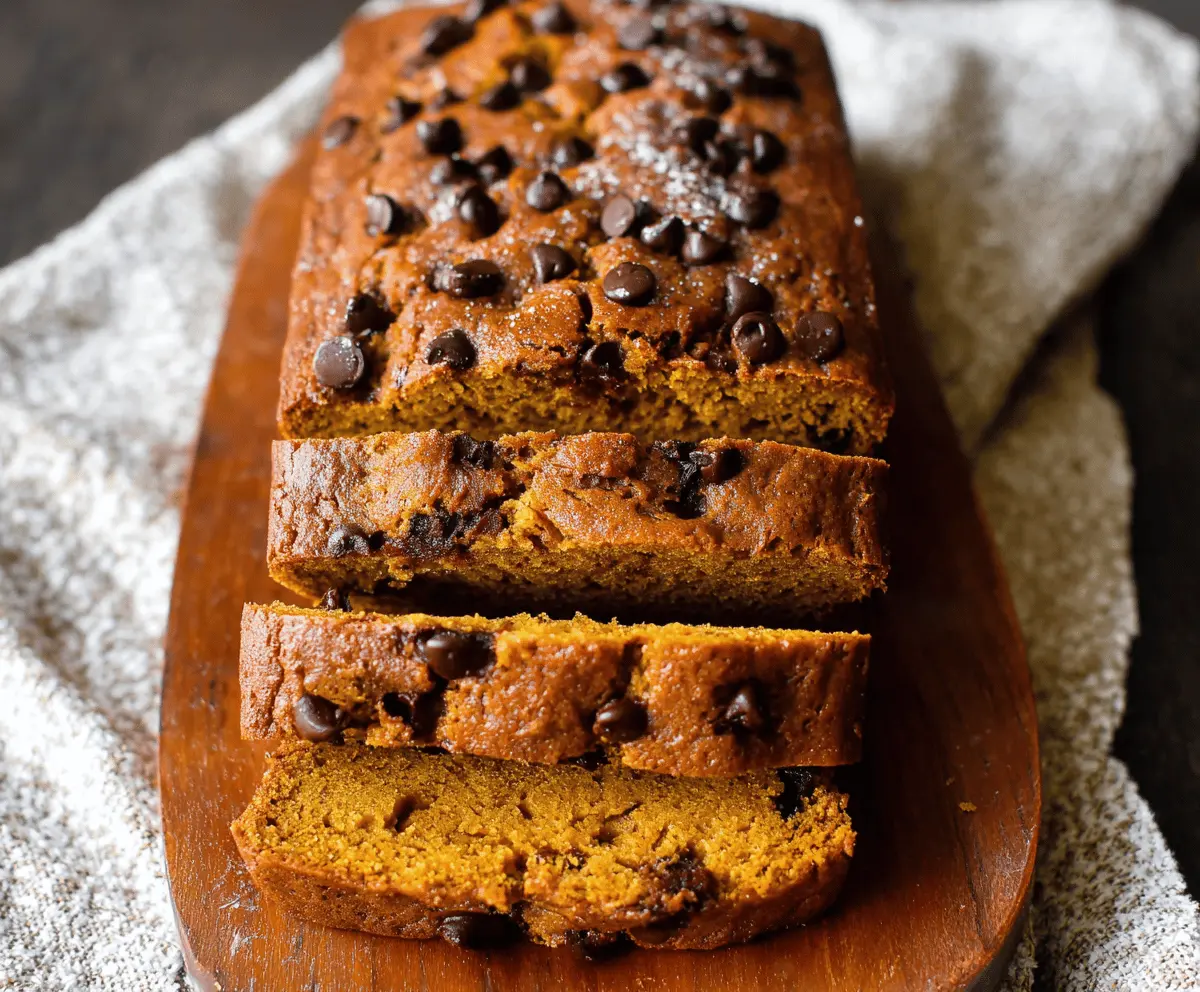  Pumpkin Chocolate Chip Bread