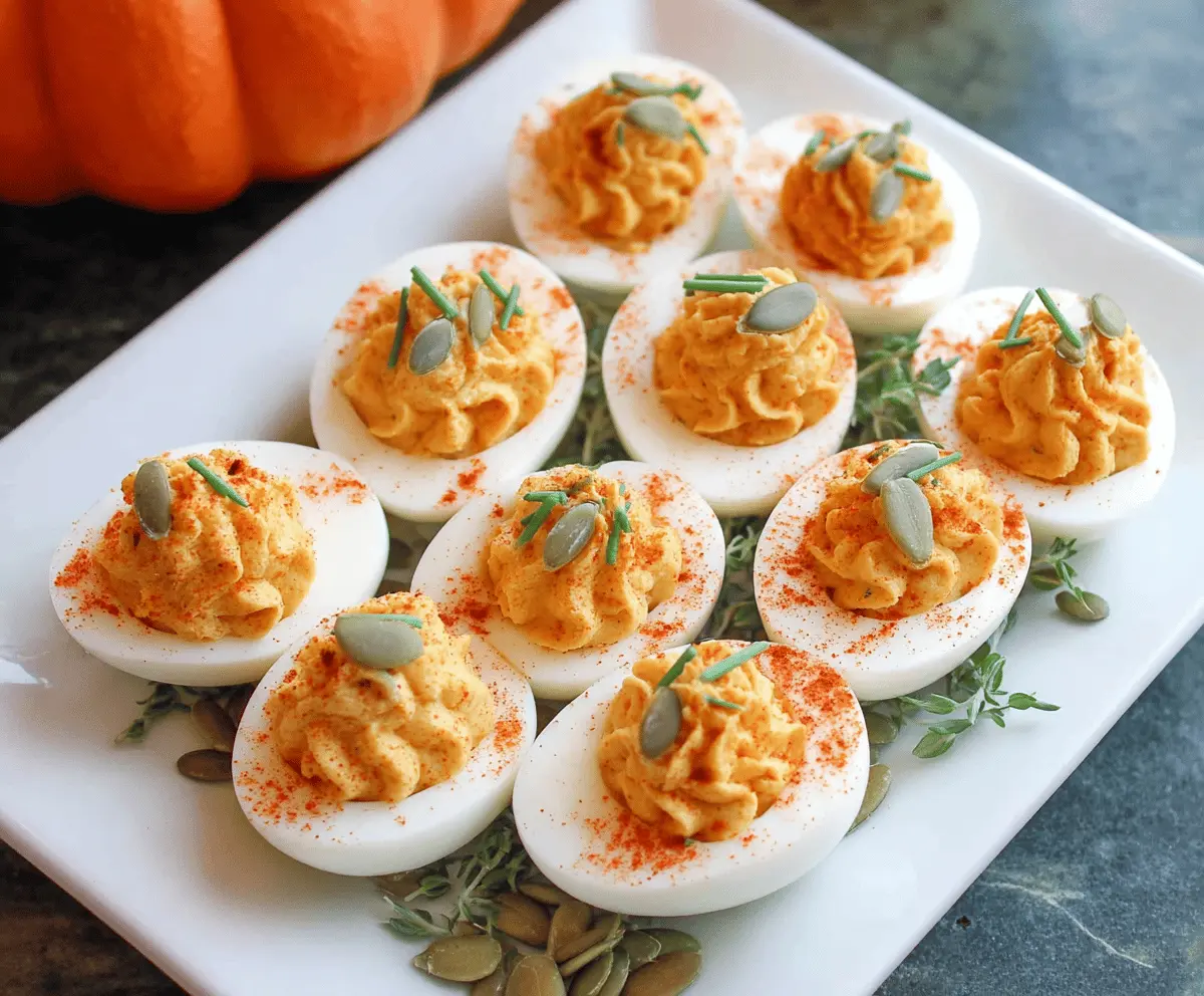 Pumpkin Deviled Eggs