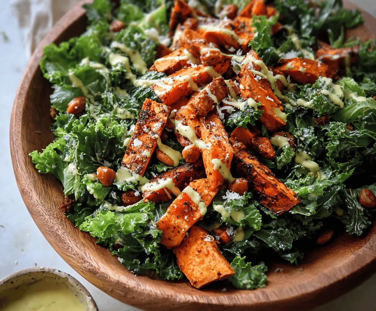 Roasted Sweet Potato Kale Salad