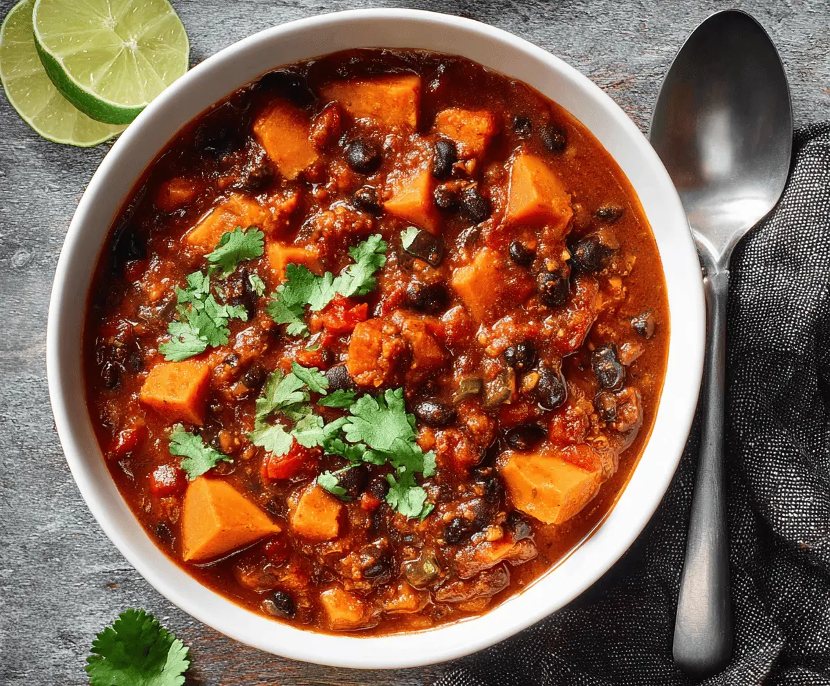 Sweet Potato Black Bean Chili