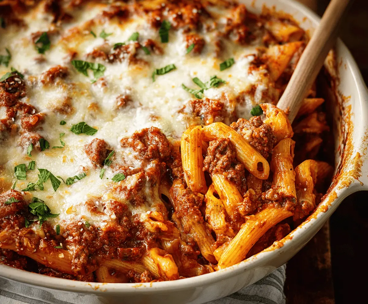 Baked Ziti with Ground Beef