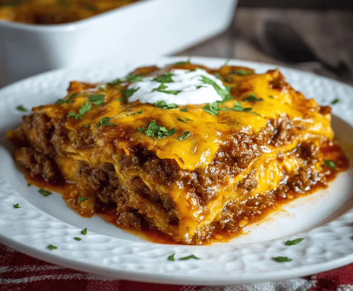 Beef Enchilada Casserole