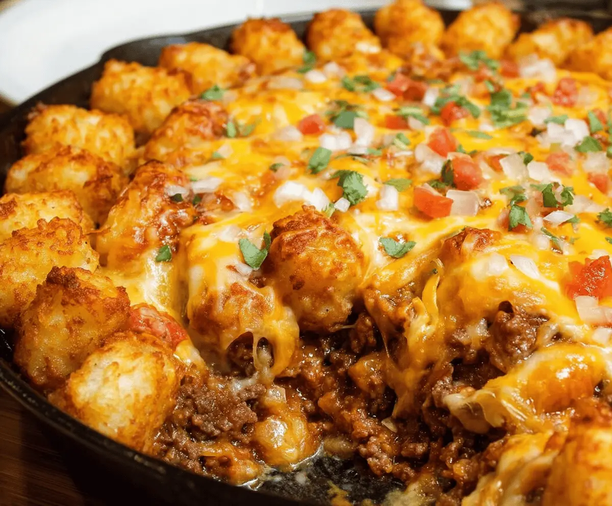 Cheeseburger Tater Tot Casserole