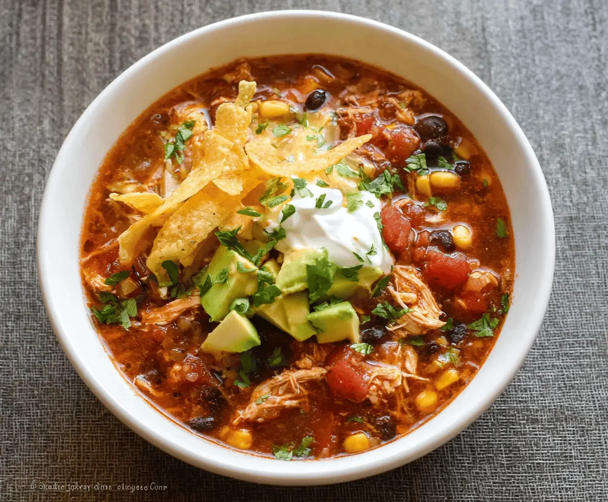 Easy Chicken Taco Soup Recipe – Hearty & Delicious Meal