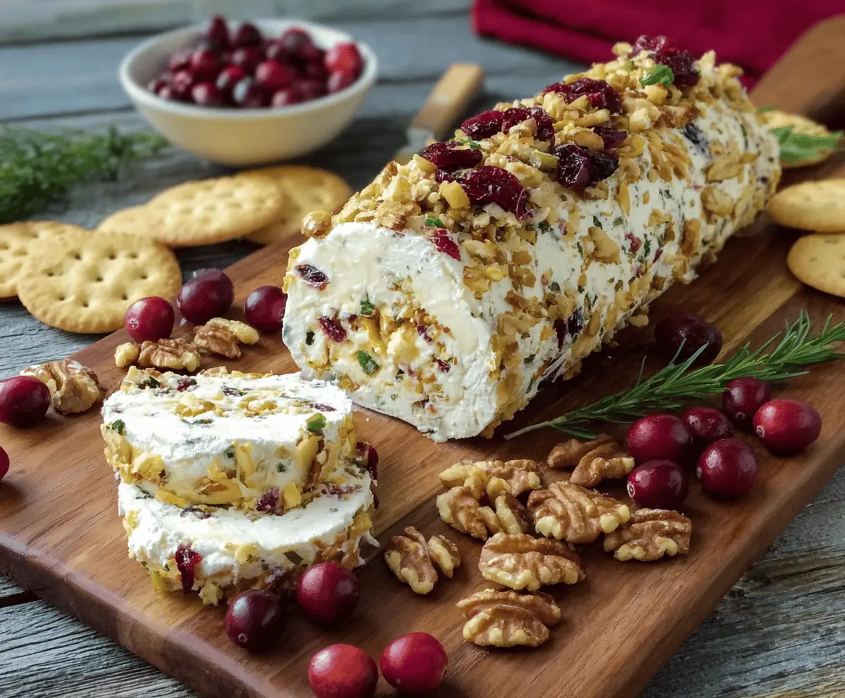 Cranberry Walnut Cheese Log