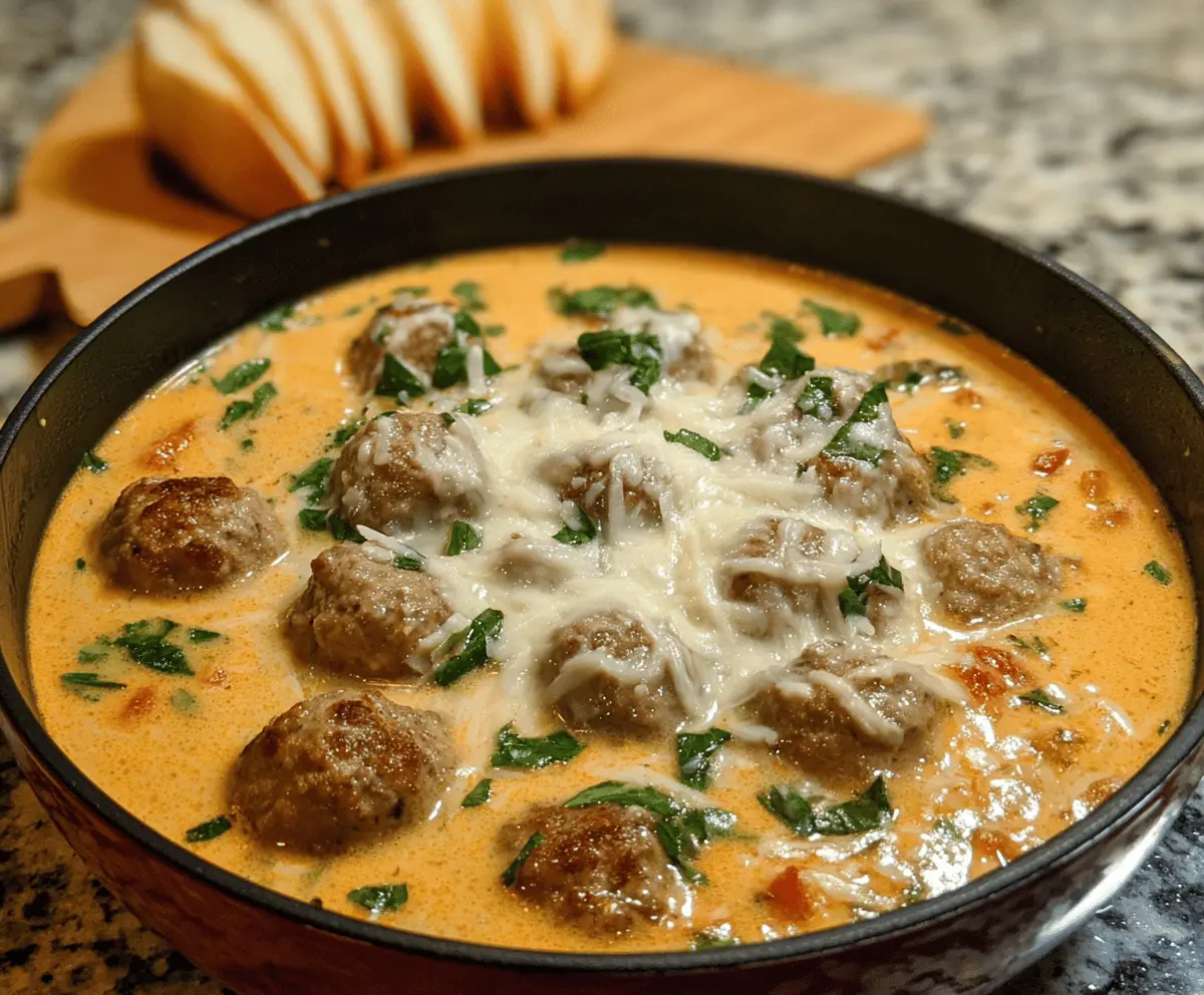 Creamy Italian Meatball Soup Recipe – Easy & Delicious
