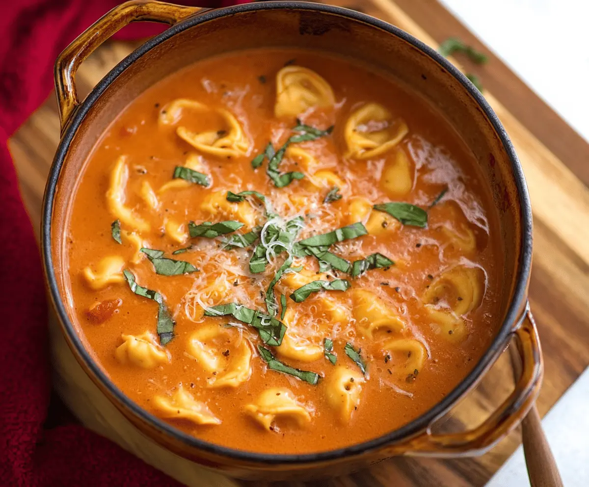 Creamy Tomato Tortellini Soup