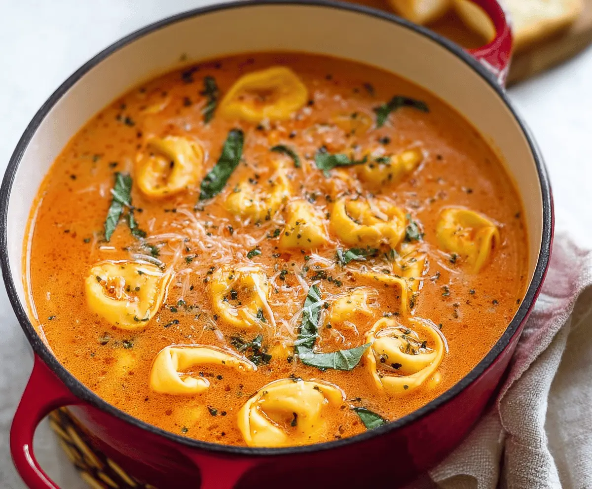 Creamy Tomato Tortellini Soup