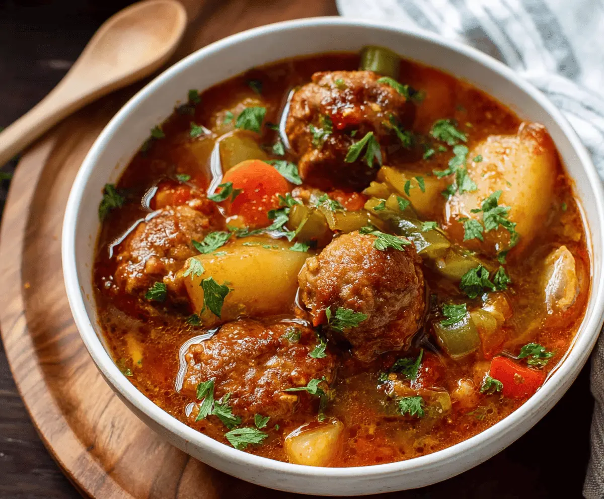 Easy Cozy Meatball Stew