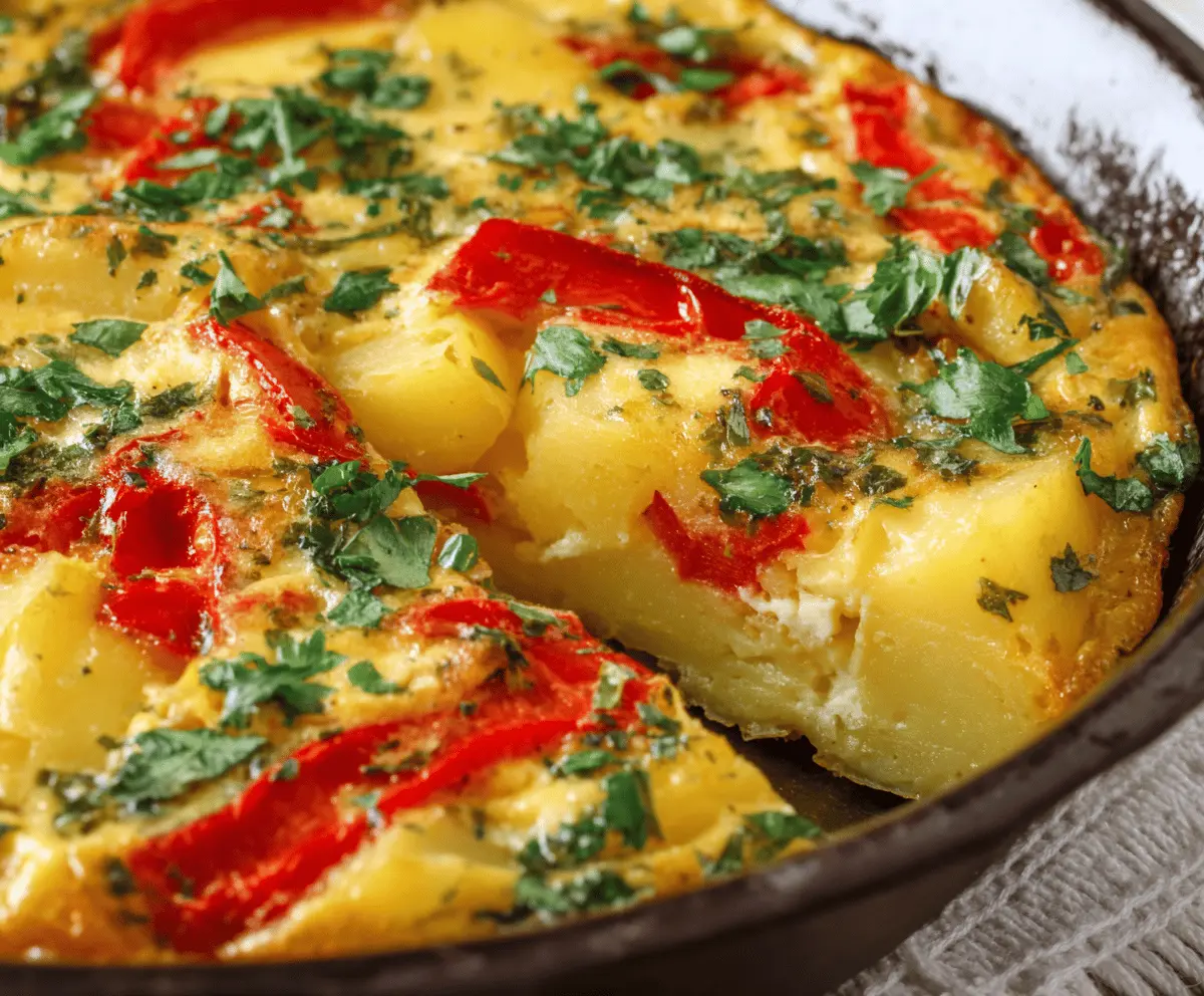 Easy Potato and Pepper Frittata