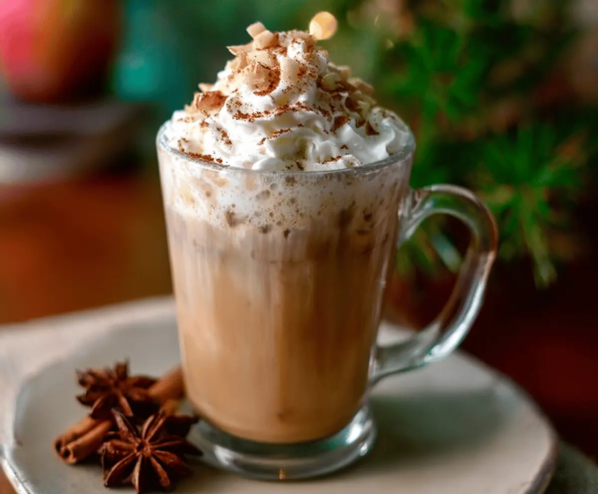 Iced Apple Crisp Cream Chai Latte