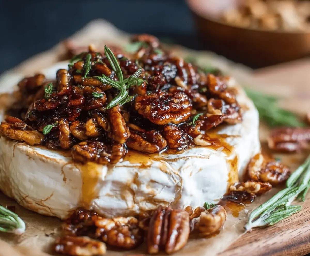 Maple Pecan Baked Brie