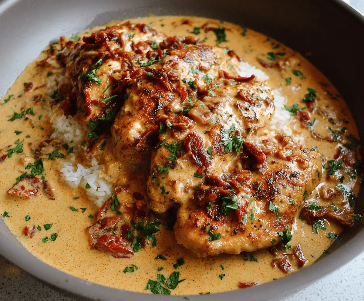 Marry Me Chicken with Creamy Sun-Dried Tomato Sauce