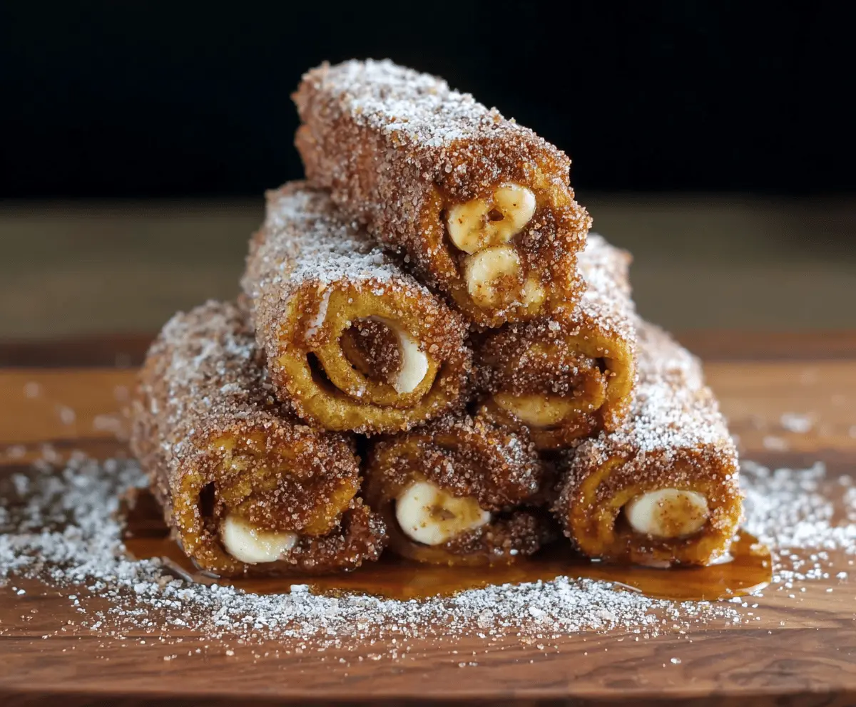 Pumpkin French Toast Roll-Ups