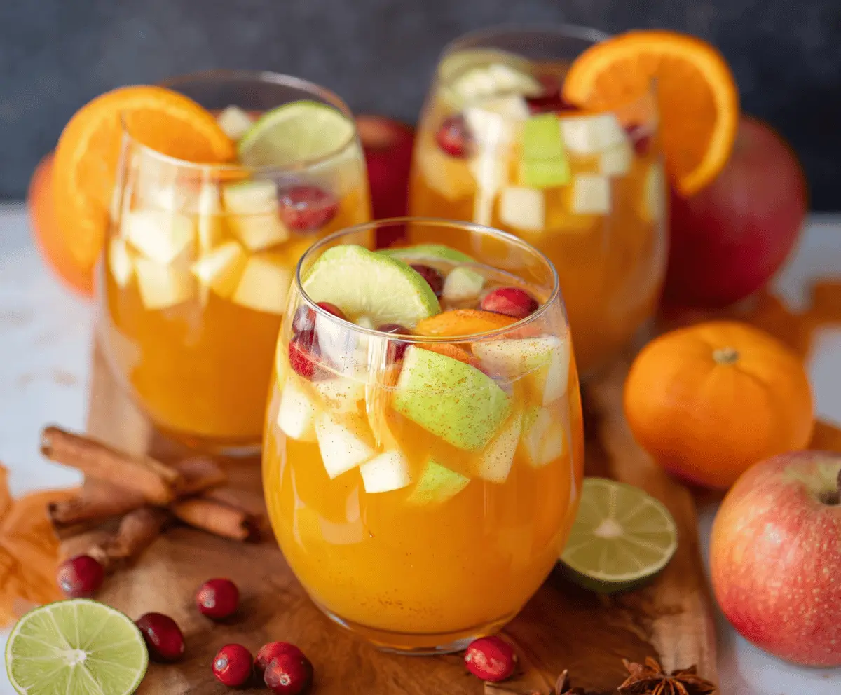 Pumpkin Spice Sangria Recipe with Citrus & Apples – Fall Drink Idea