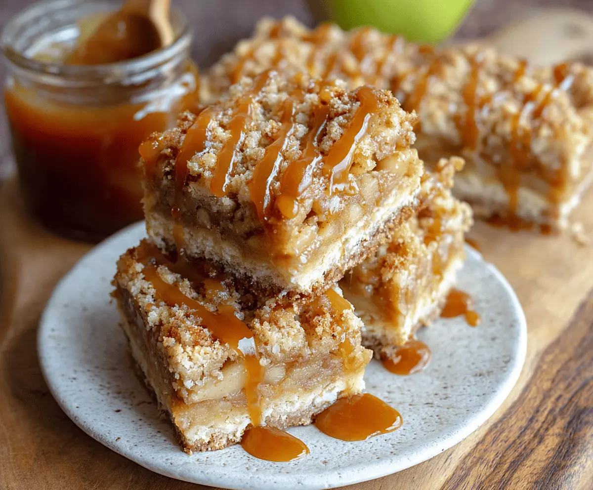 Salted Caramel Apple Bars