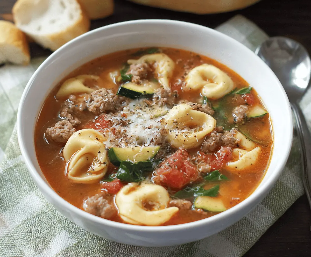 Sausage Tortellini Soup