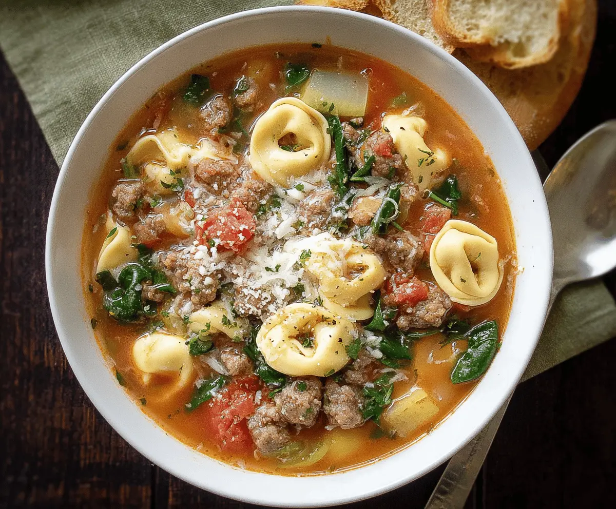 Sausage Tortellini Soup