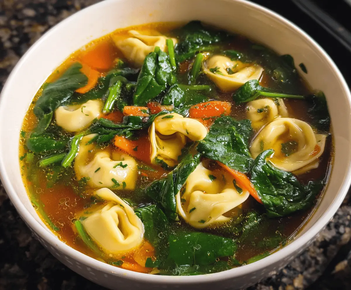 Spinach Tortellini Soup