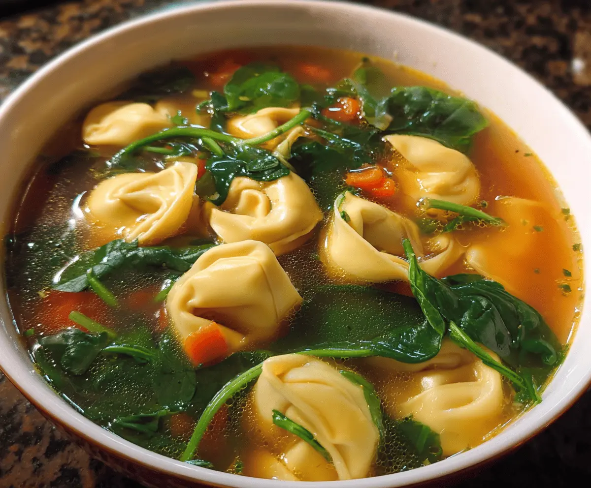 Spinach Tortellini Soup