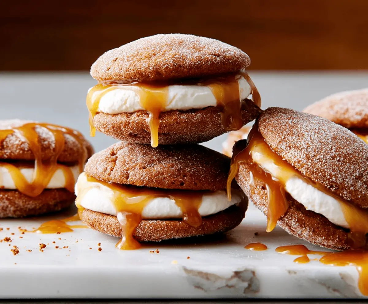 Irresistible Apple Cider Whoopie Pie Cookies with Caramel Filling
