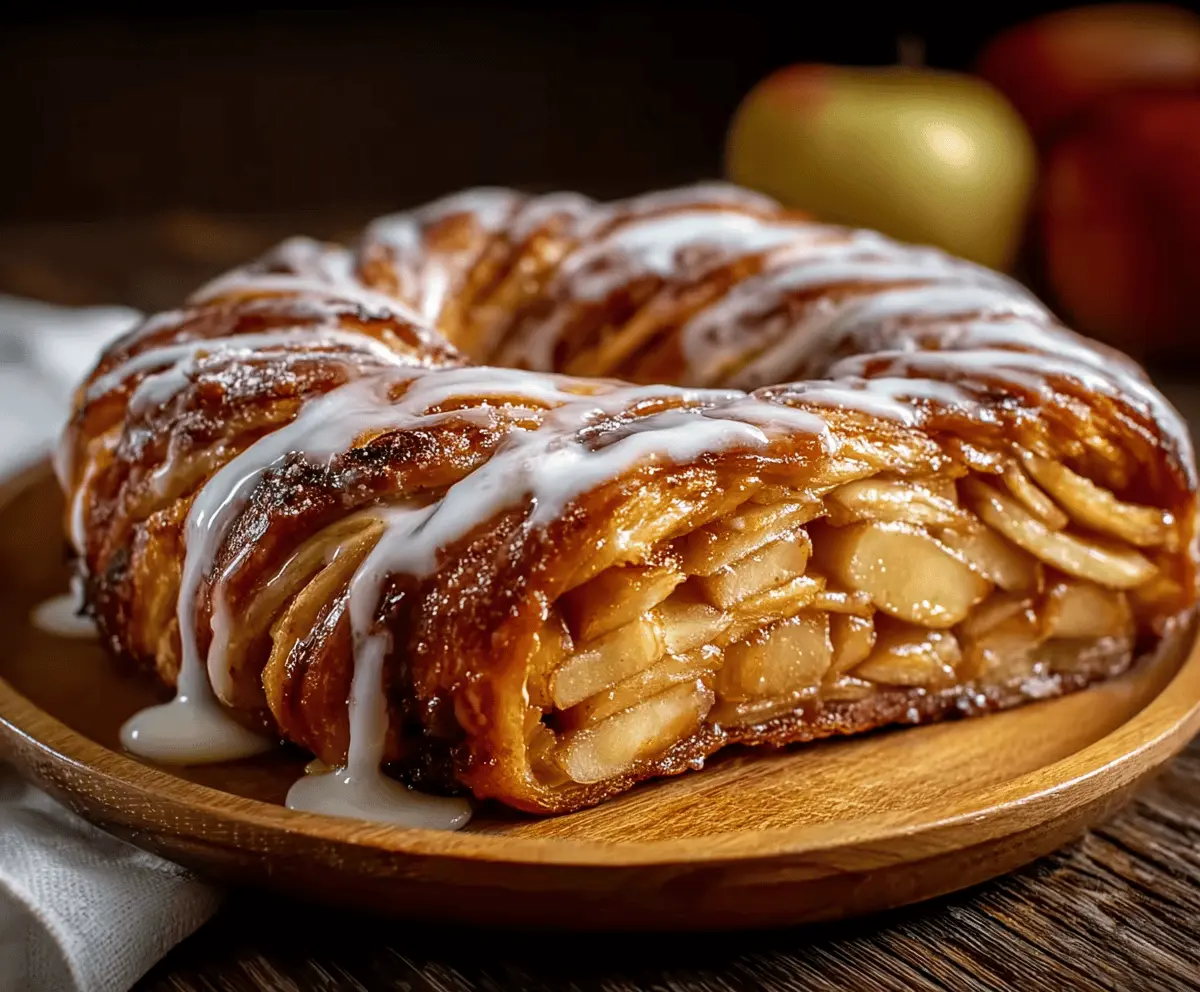 Easy Apple Kringle Recipe with Sweet Vanilla Glaze
