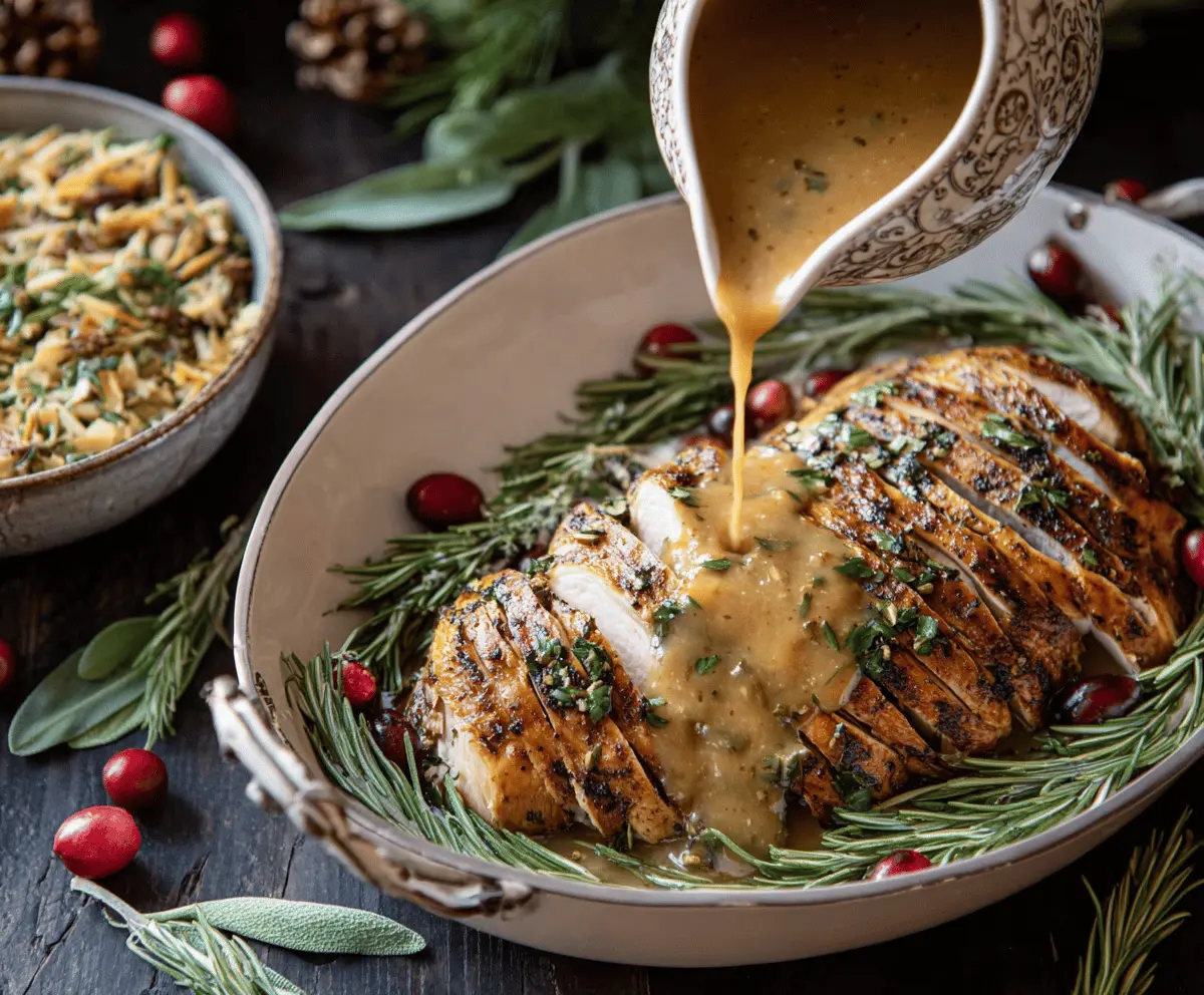Brown Butter Herb Turkey Gravy