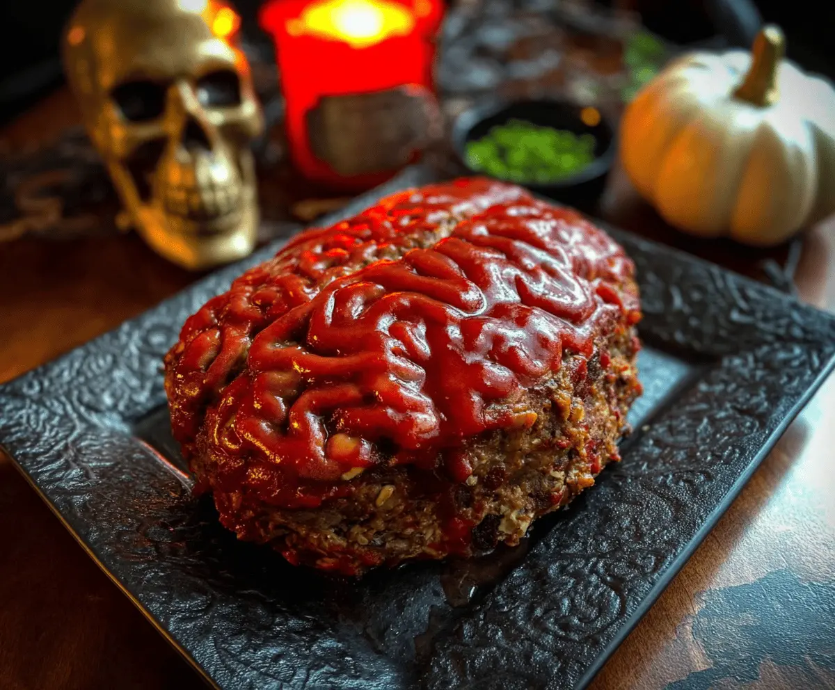 Spooky Halloween Brain Meatloaf Recipe — Easy & Creepy Dinner Idea