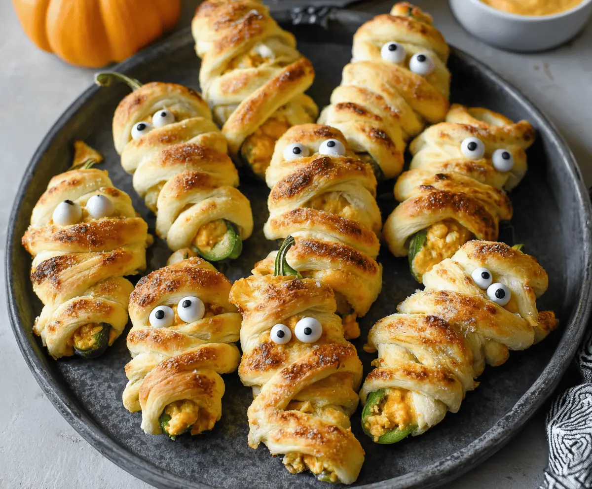 Spooky Halloween Jalapeño Popper Mummies Recipe